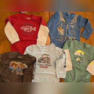 Carhartt long sleeve onesie boy bundle 24M